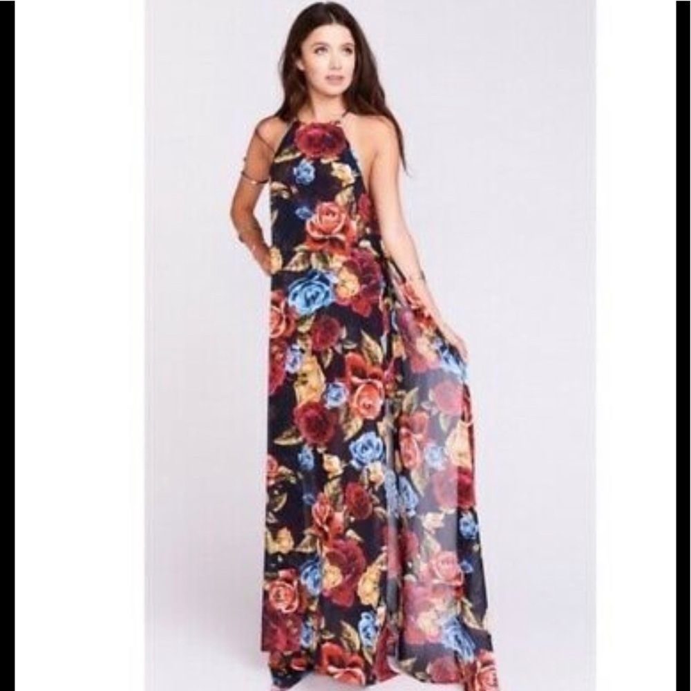 Show Me Your Mumu Bronte Bloom Bloom Floral High Neck Maxi Dress SZ S